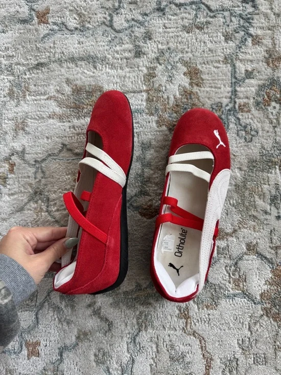 PUMA Speedcat Lovelace Ballet Shoes in Red 7 - Picture 7 of 11